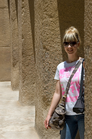 At the temple area for the Sphinx