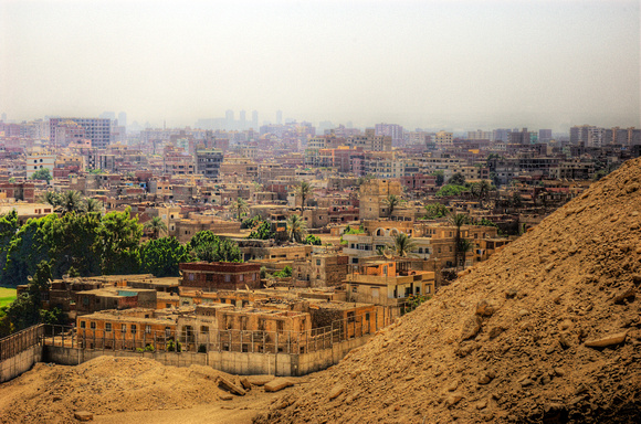 Smoggy Cairo below, in HDR