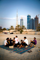 Young guys goofing in a small ghetto area in the heart of Dubai
