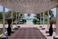 Corridor to the pool & Arabian Sea