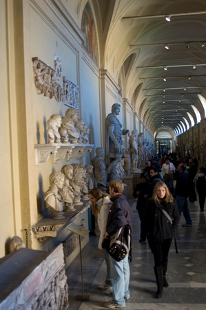 Miles of sculptures line the walls of the Vatican