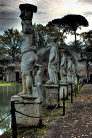 Greek style statues surround the 1,900 year old pool